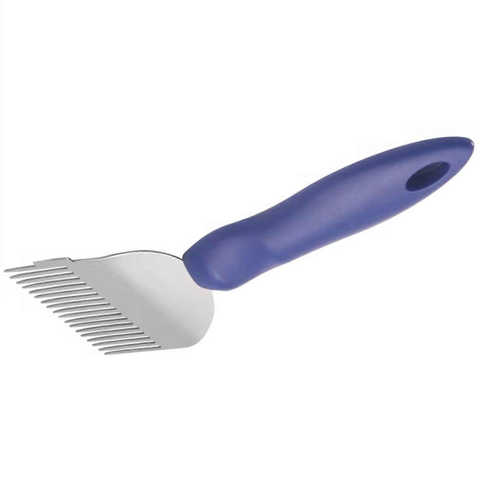 Uncapping Forks Honey Fork Needle Cutter Scraper Beekeeping Tools Stainless Steel Honey Fork with Plastic Handle Blue