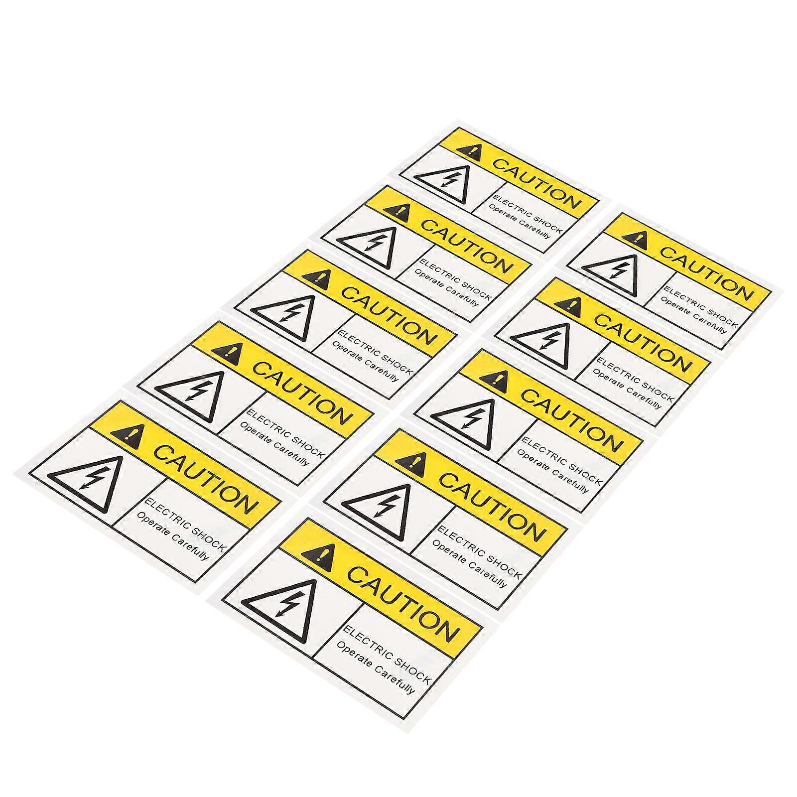 Adhesive Warning Stickers for Electrical Shocks 20Pcs