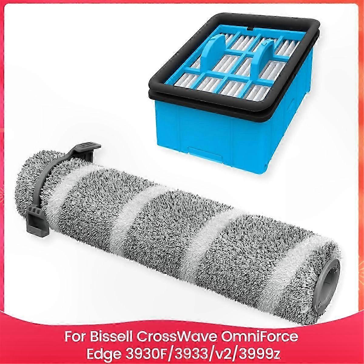 Bissell CrossWave OmniForce Edge 3930F/3933/V2/3999z Cordless Brush Rolls Filter Replacement Kit