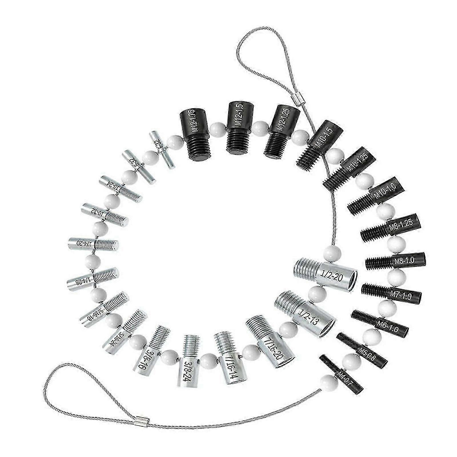 Bolt Nut Screw Thread Checker 26 Male/Female Size Gauge Tool Measuring