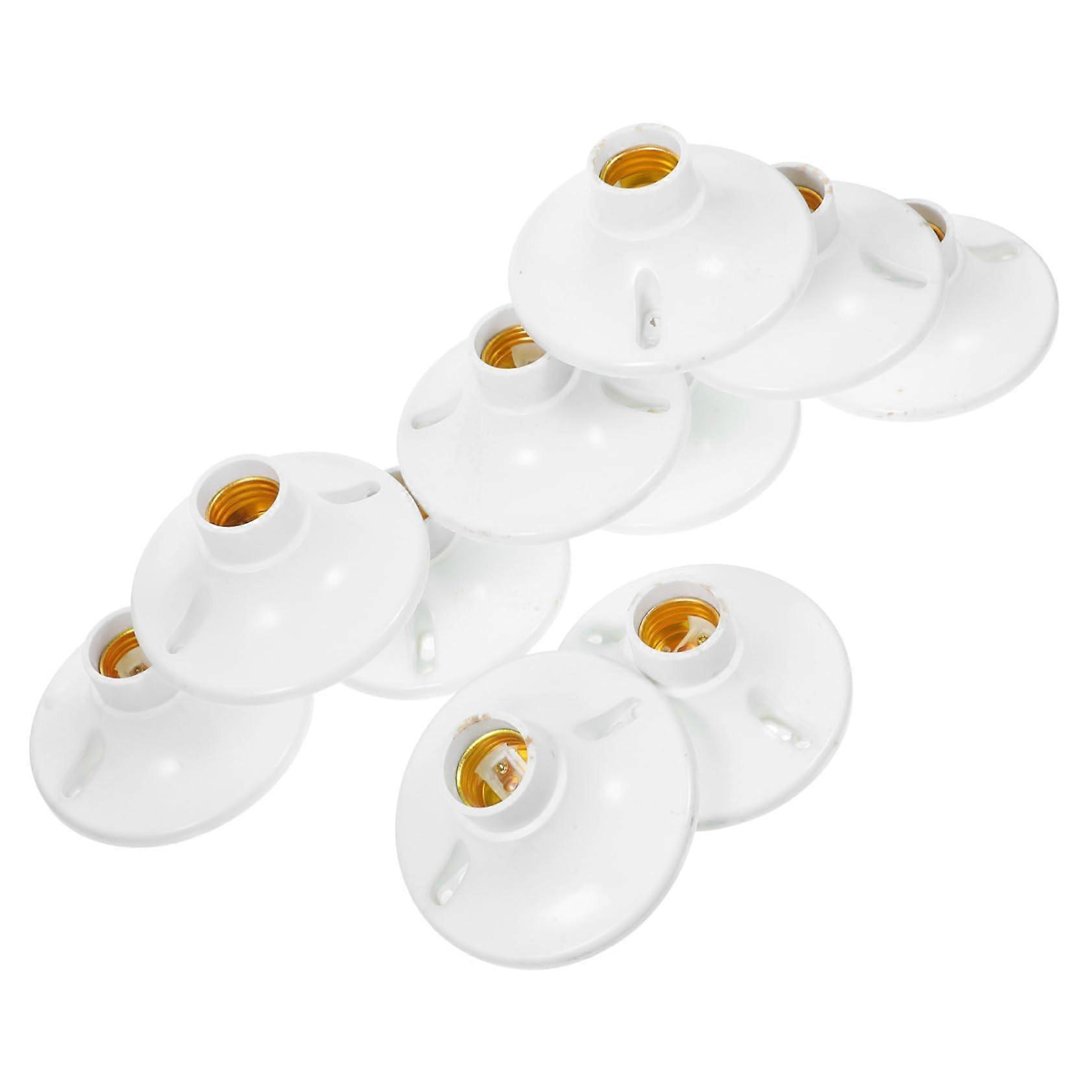 Flame Retardant Ceiling Lamp Base 10 Pcs Screw Pedestal For Home And Commercial Use, Easy Installation, Durable Design