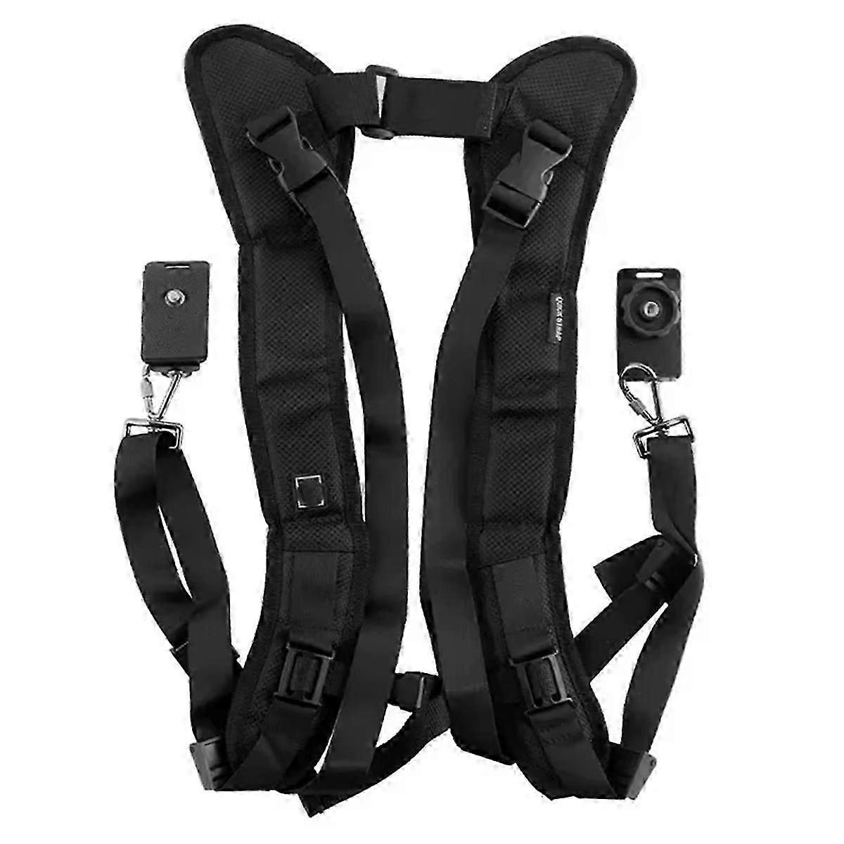 Quick Release Double Shoulder Camera Harness, Soft Padded Decompression Strap for Canon, Nikon, Sony