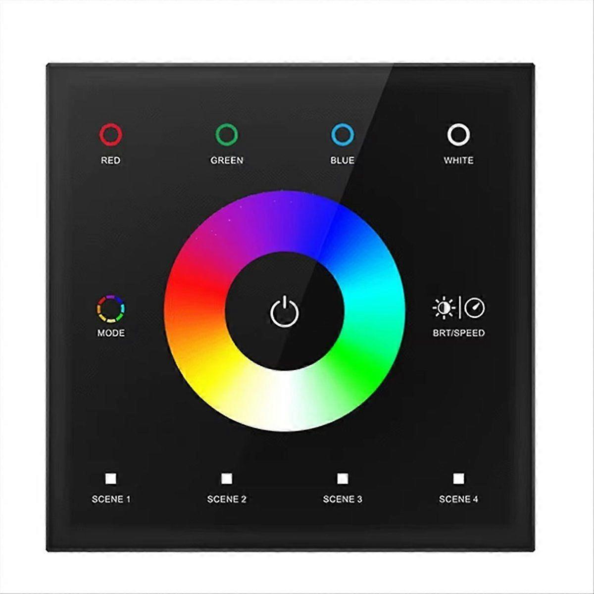 Wall Switch Dimmer Controller Wall-Mounted Touch Panel Switch Black