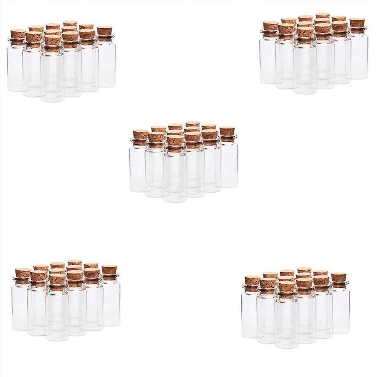 20 Pcs Vials Bottles Mini Glass Bottle with Cork Stopper Wish Bottles