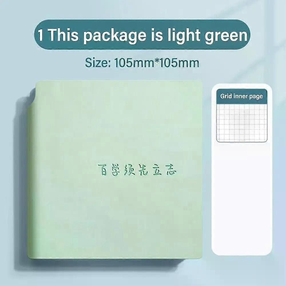 Creative Grid Page Notebook Portable To Do List Agenda Book Mini PU Leather Pocket Notepad Office School