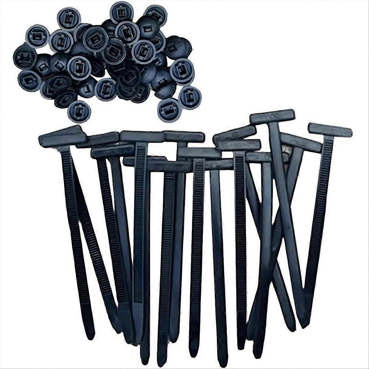 Nylon Cable Tie Buckle Self-Locking Zip Ties Holder with Pin and Button Multi-Purpose Cable Tie Tool