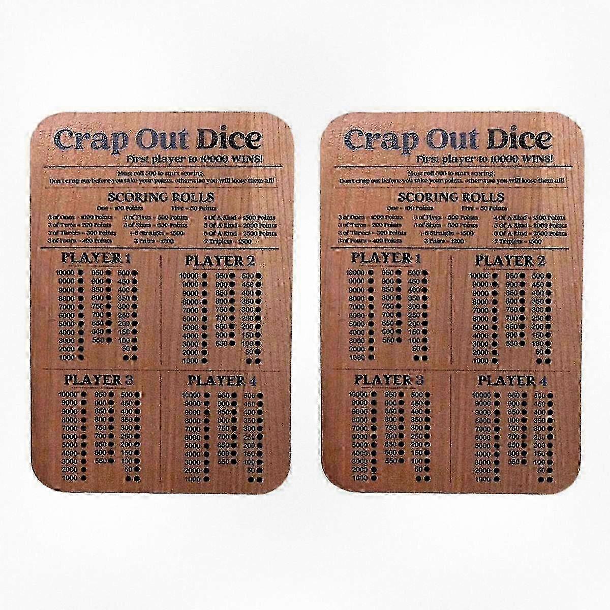 2pcs Wooden Dice Scoreboard and Tray Set for Classic Dice Games, Family Party or Travel, Large Size