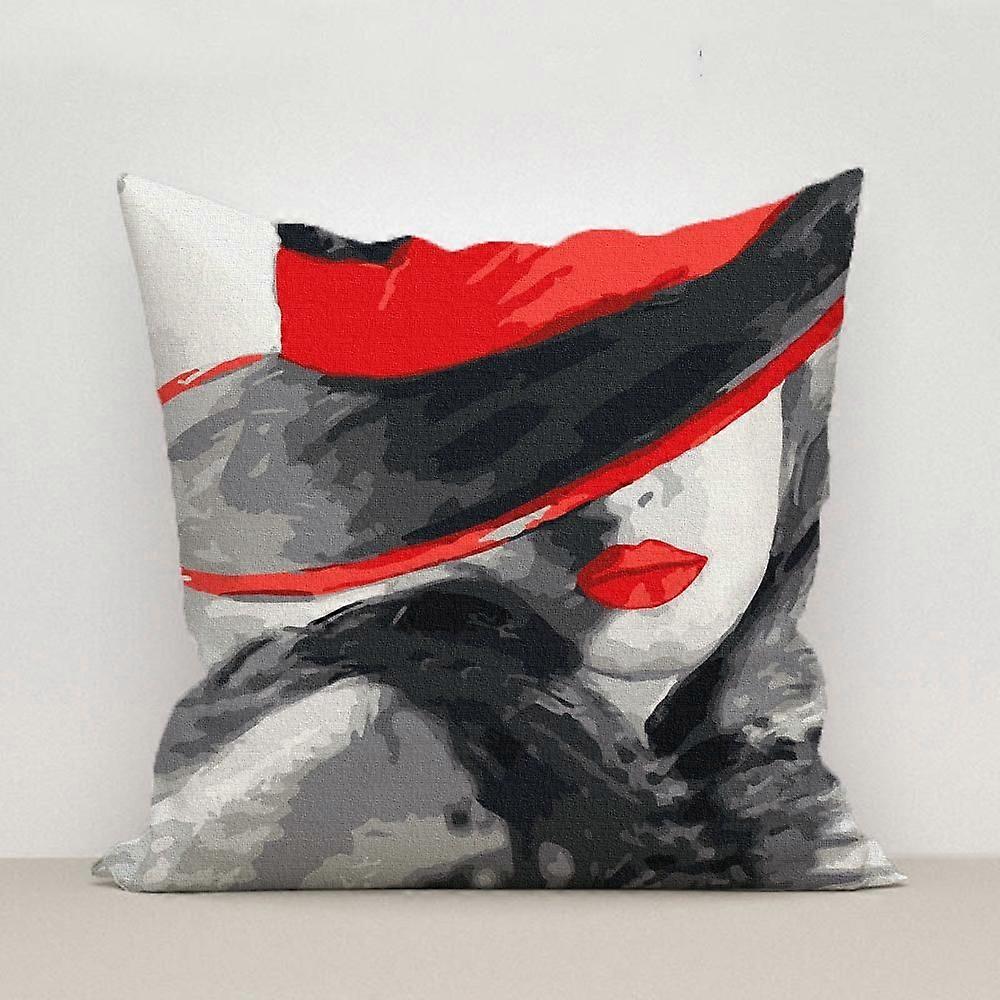 c713ソファ用スタイリッシュな女性装飾枕カバーピローケース秋枕カバー45x45枕カバー装飾kjs713