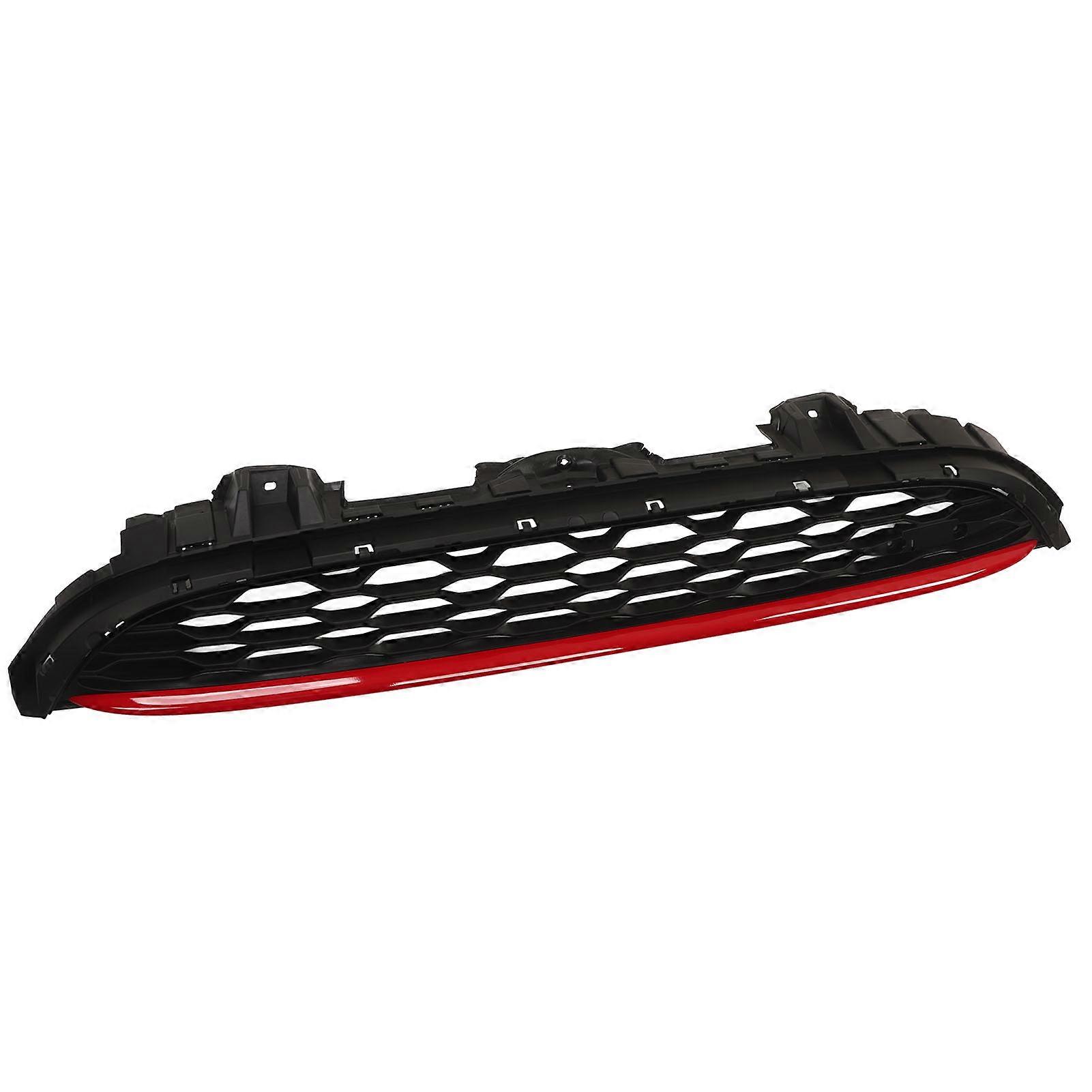JCW Front Bumper Bonnet Grille Grill Red Stripe 51137393456 for Cooper F55 F56 F57 S JCW 2014‑2021 