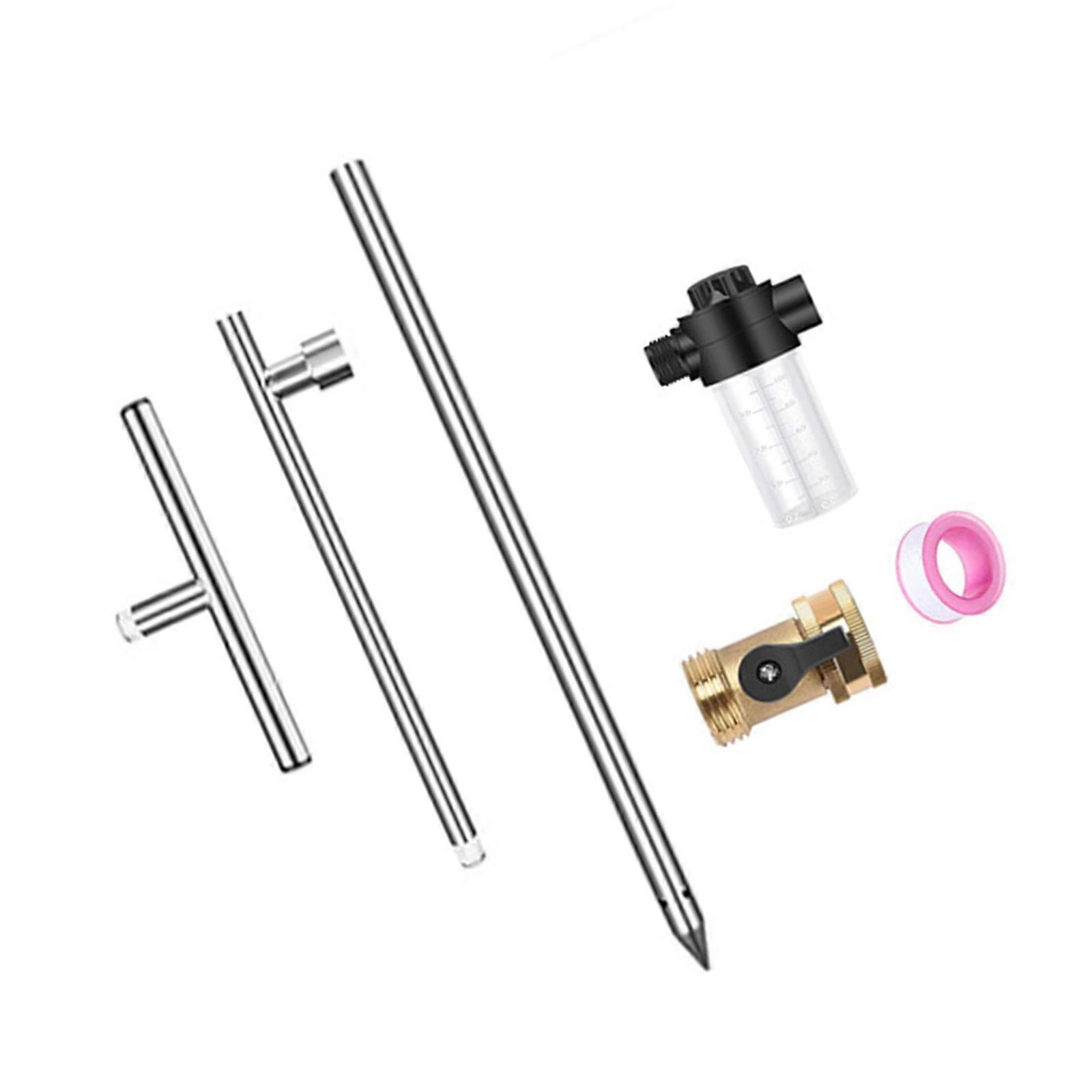 Heavy Duty Long Lasting Tree Watering System 32 Inch Deep Root Irrigator With T Handle For Effortlessly Soil Penetration Multicolor