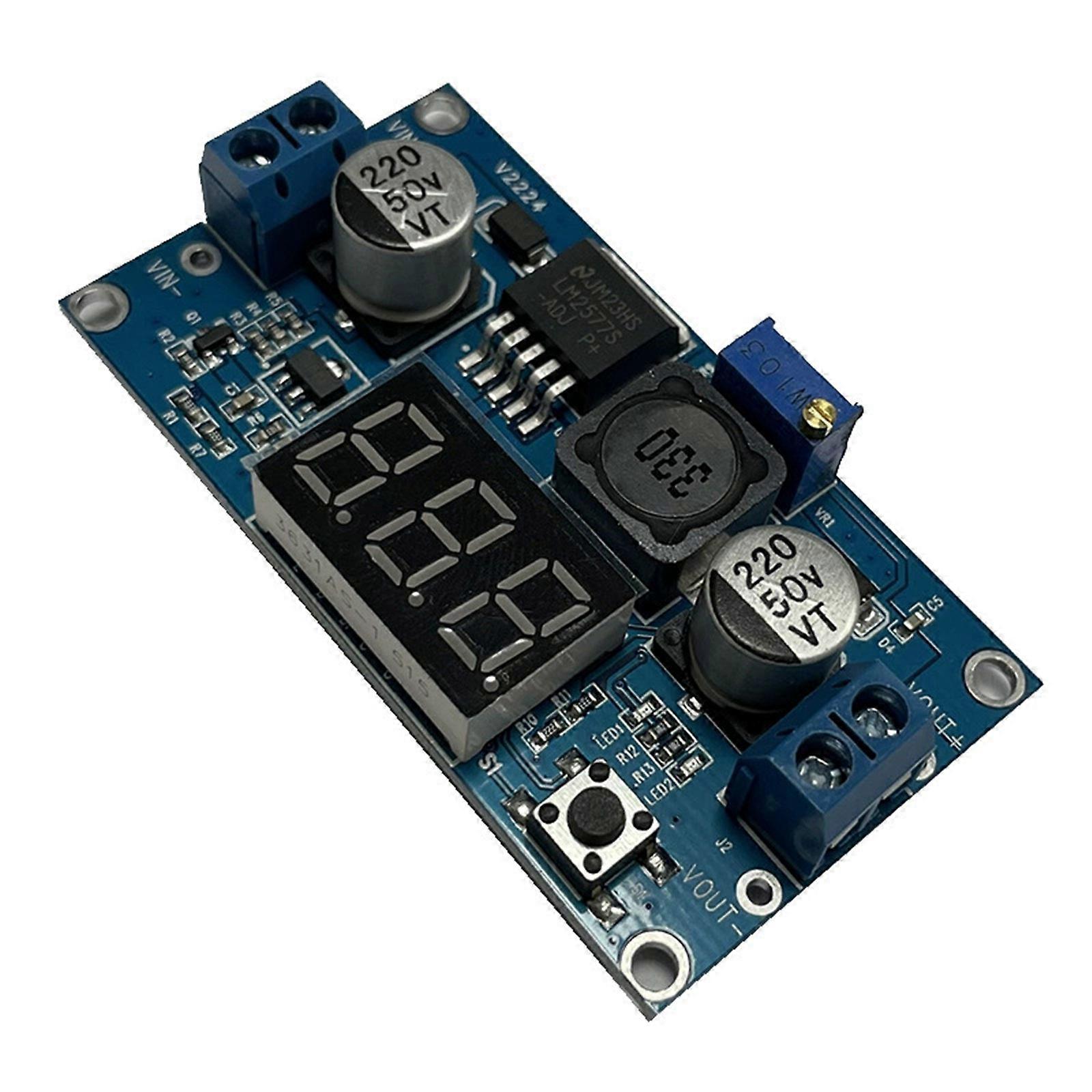 Adjustable DCDC StepUps Converters Module With Blue LED Voltmeter 2.5A Output Voltages Regulation Circuit Board Multicolor
