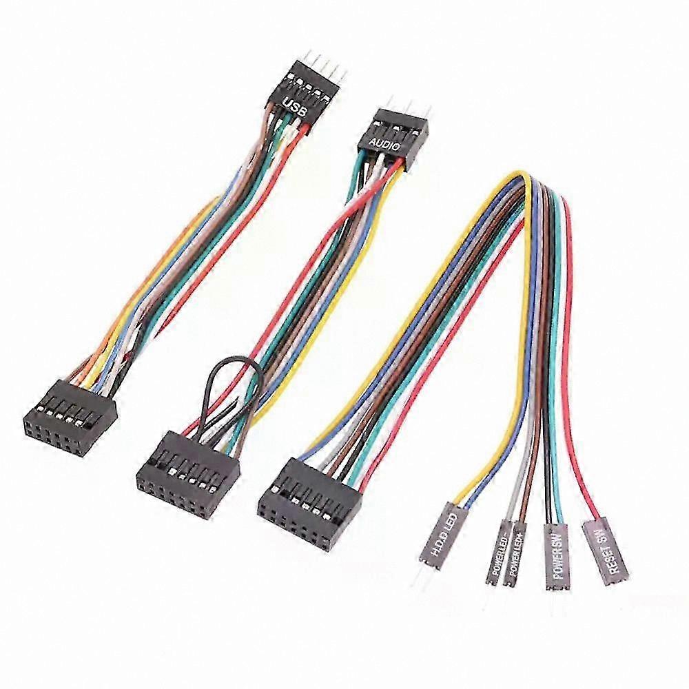 8Pin ATX Power Switch Adapter Cable for PC Motherboard Front Panel Connection 20cm