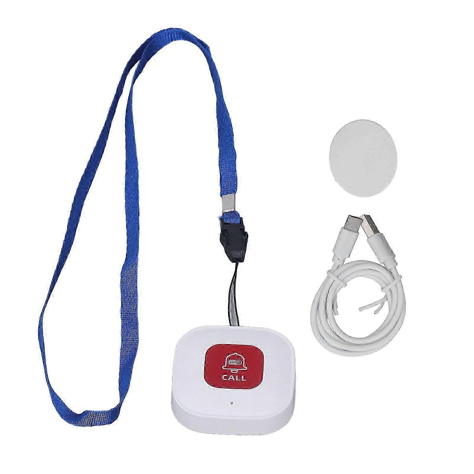 WiFi Smart SOS Call Button Alarm Call Bell Wireless Caregiver Pager Nurse Alert System Emergency Button for Elderly Patient Seniors