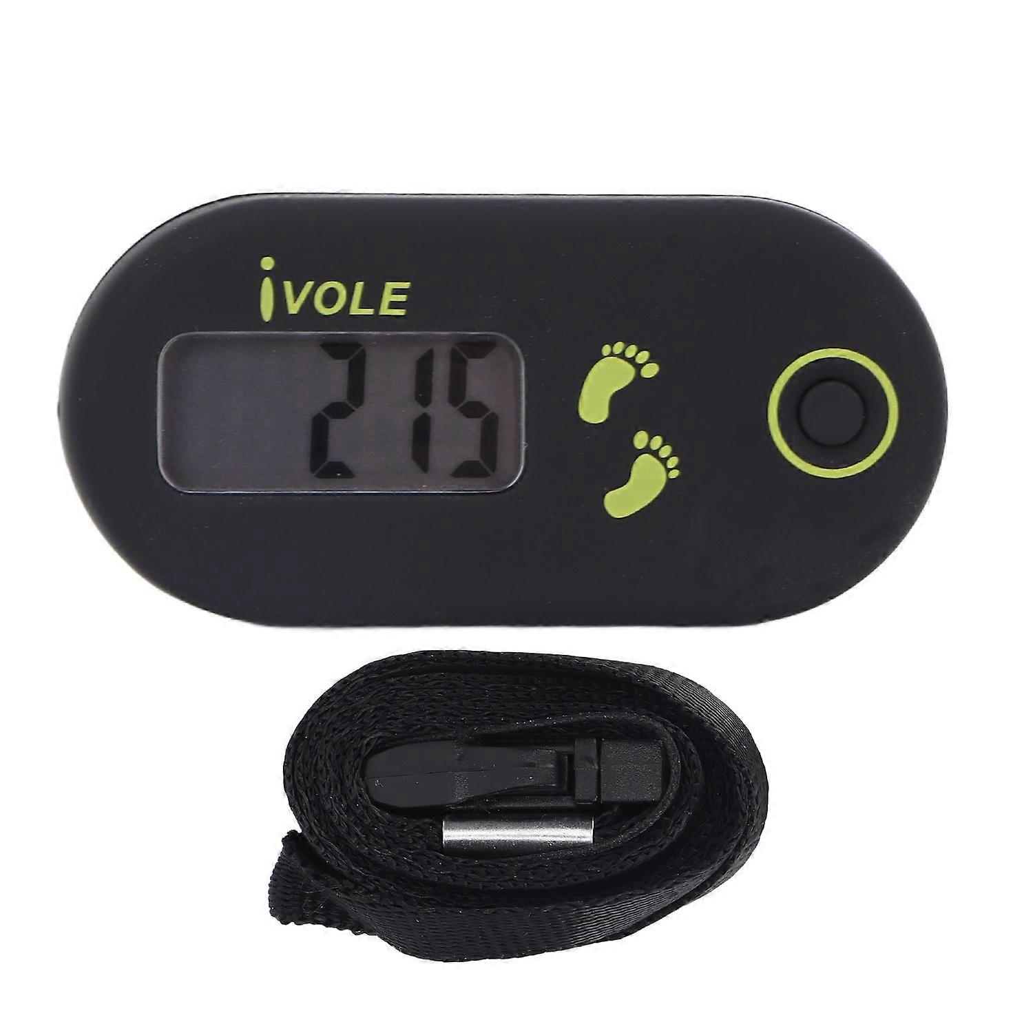 Mini Step Counter Lightweight Waist Clip Type Matte Surfaces Walking Pedometer with Lanyard