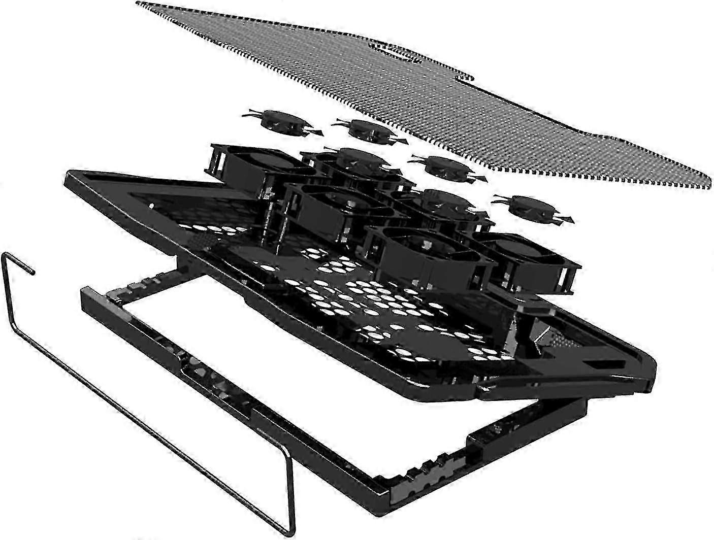 Laptop Cooler, Laptop Cooling Pad USB Notebook PC Cooling Pad Computer Cooling Fan Stand with LED Light for Laptop, Electronicdeviceco