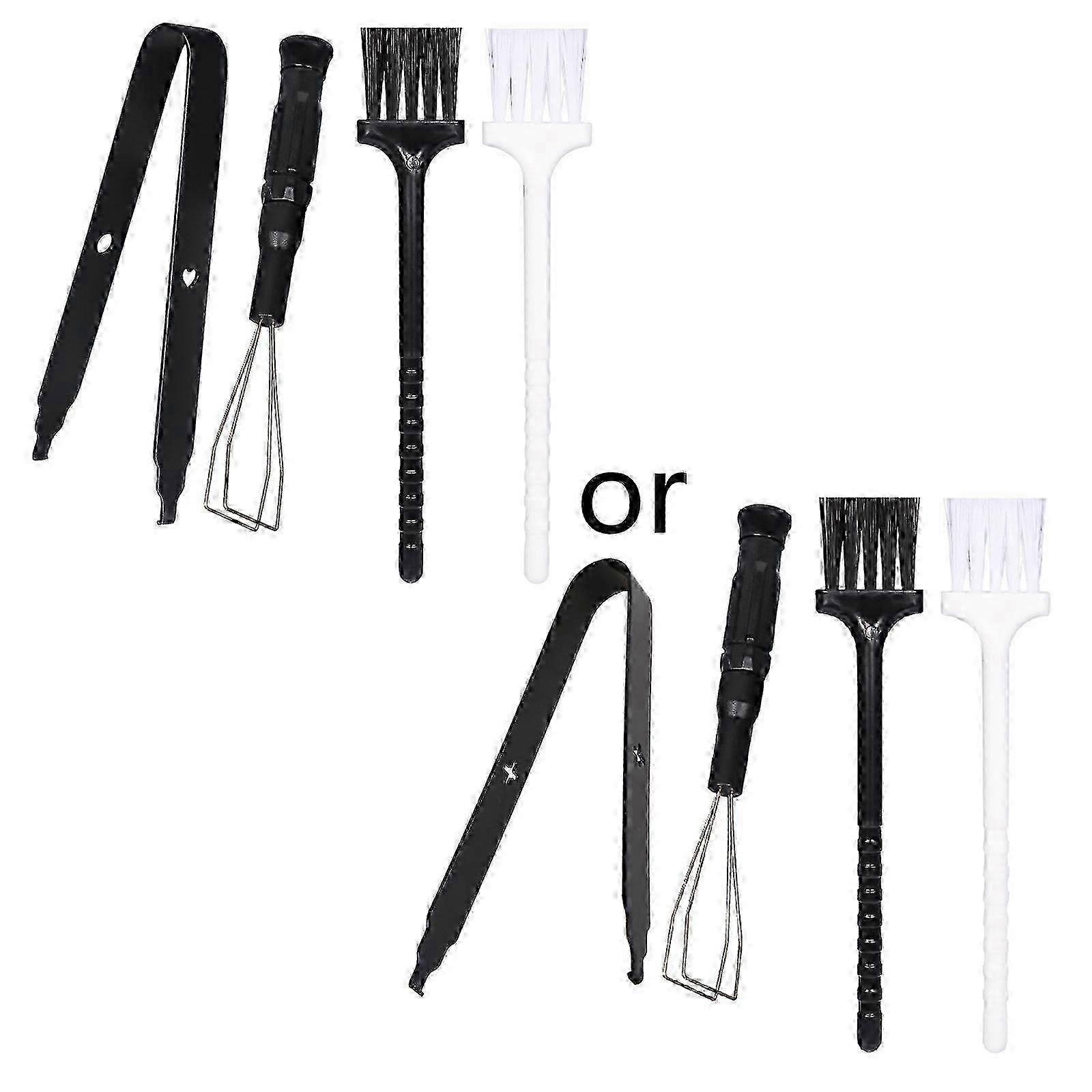 Keycap Puller Switch Puller Stainless Steel Keycap Removal Tool for w/ 2Pcs Keyboard Cleaning Brush for Mechanical Keybo