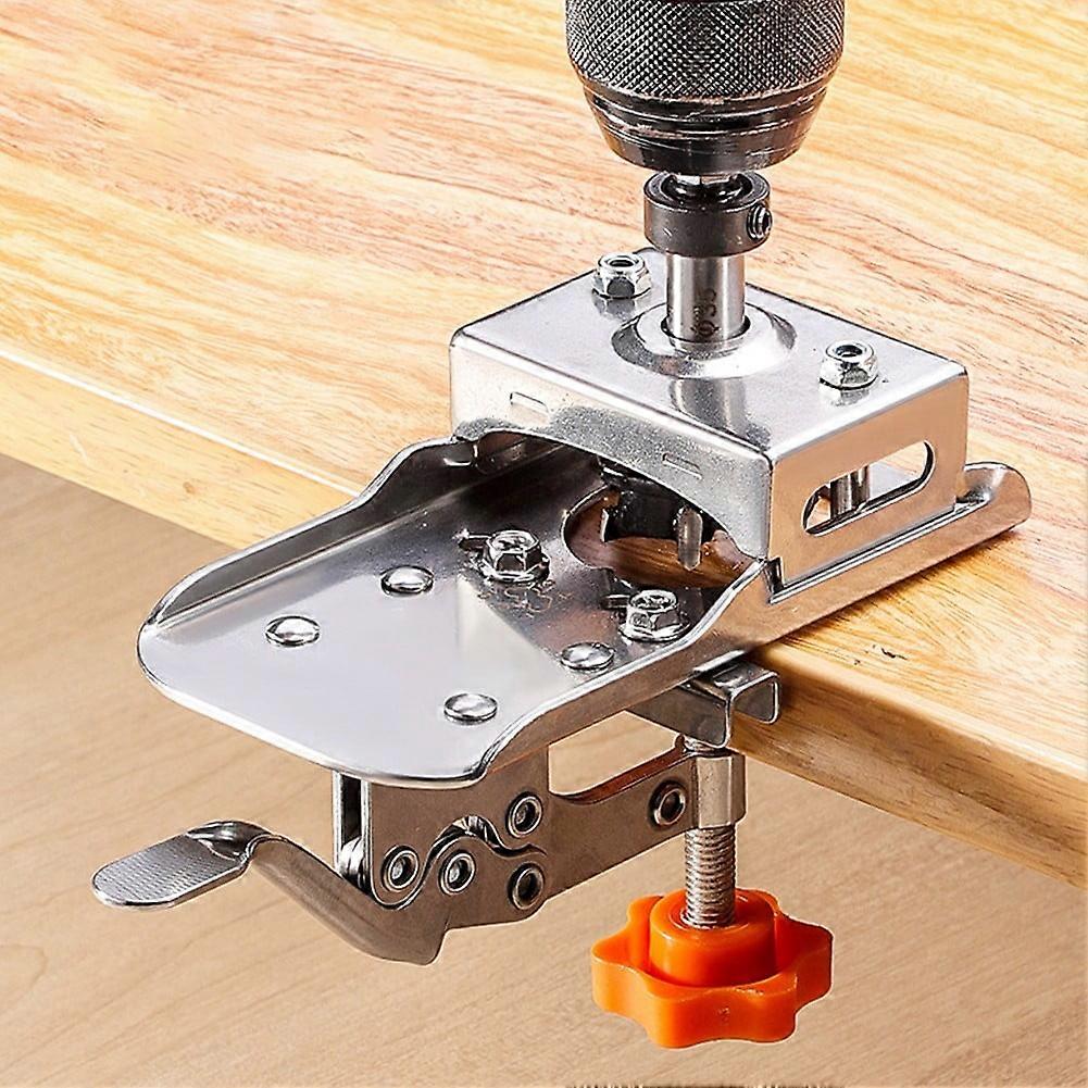 35Mm Concealed Hinge Drilling Jig Bits Woodworking Hole Drilling Guide Locator 1Set