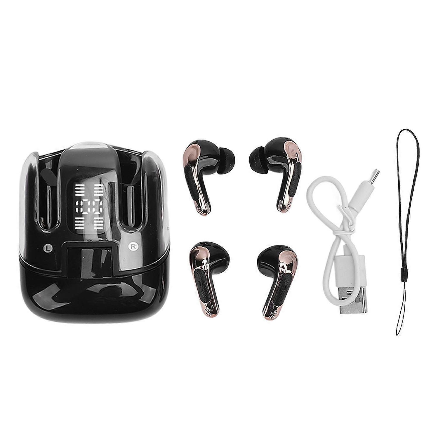 2 Pack Wireless Earbuds Digital LED Display Independent Connection Low Latency Bluetooth 5.4 Headpho