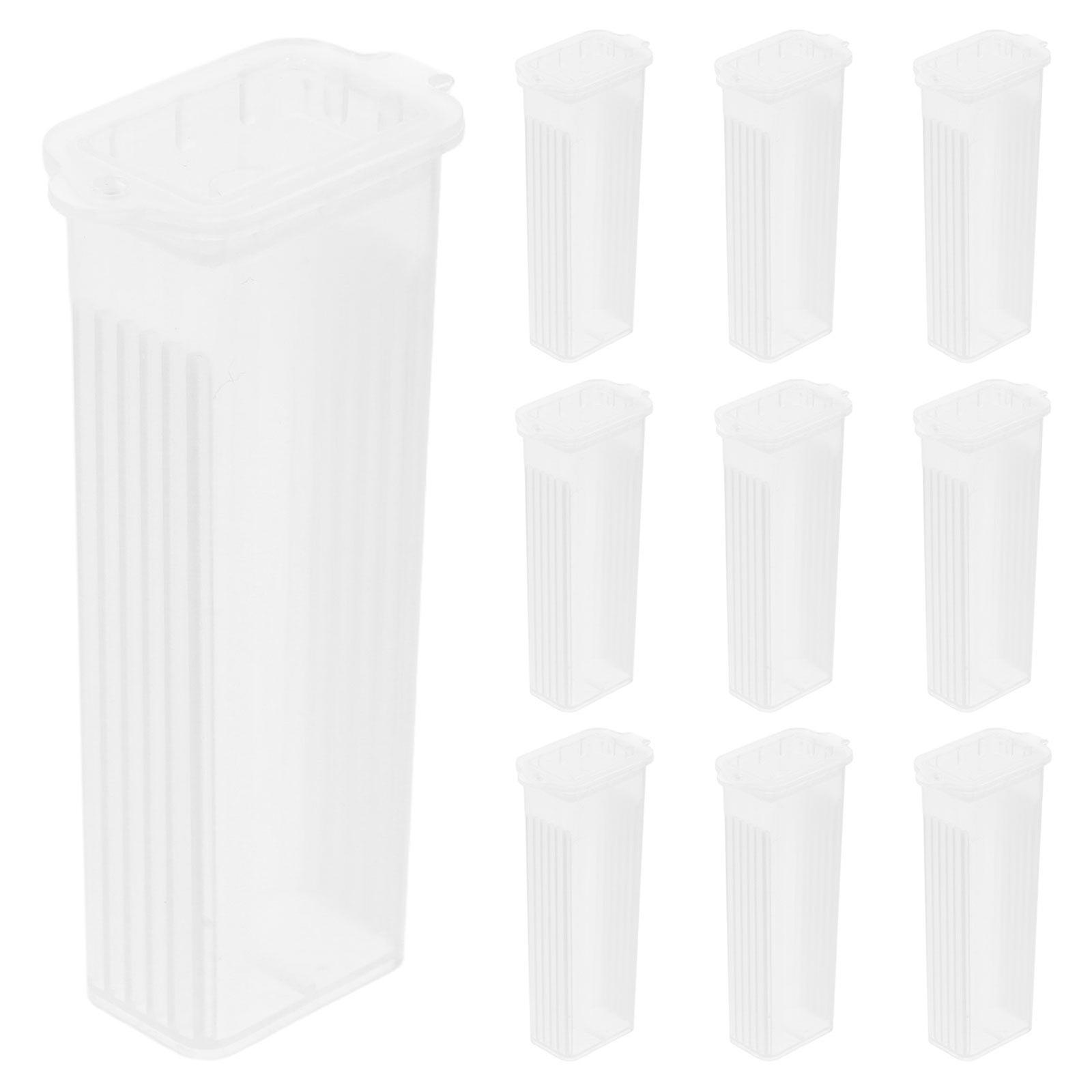 10pcs Coplin Staining Jar Terrarium Microscope Slides Staining Jar Slide Capacity Transparent Staining Jar with Lid for Laboratory Microscope Slides