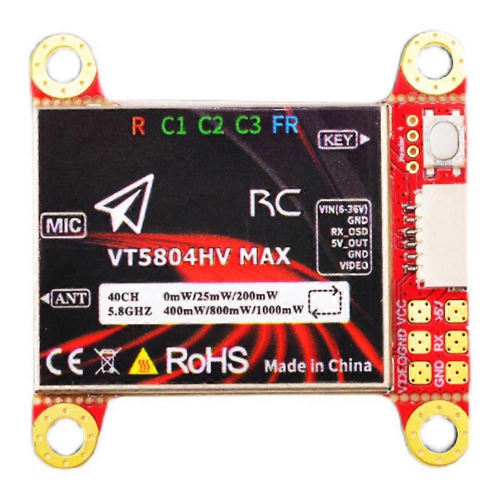 For PandaRC VT5804HV MAX 5.8G 1W VTX 40CH FPV Video Transmitter OSD Adjustment Parameters NTSC/PAL for FPV RC Drone