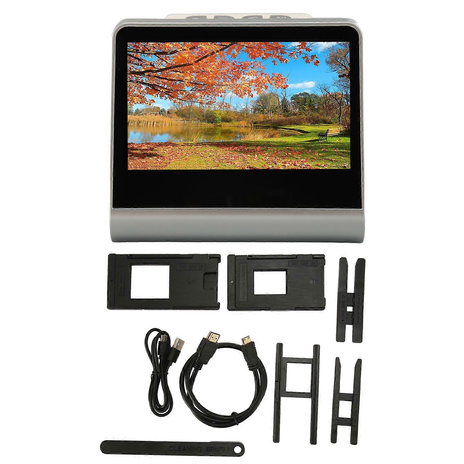 5 Inch Film Scanner with 14MP HD Screen USB C Slide Scanner for Computer UK Plug