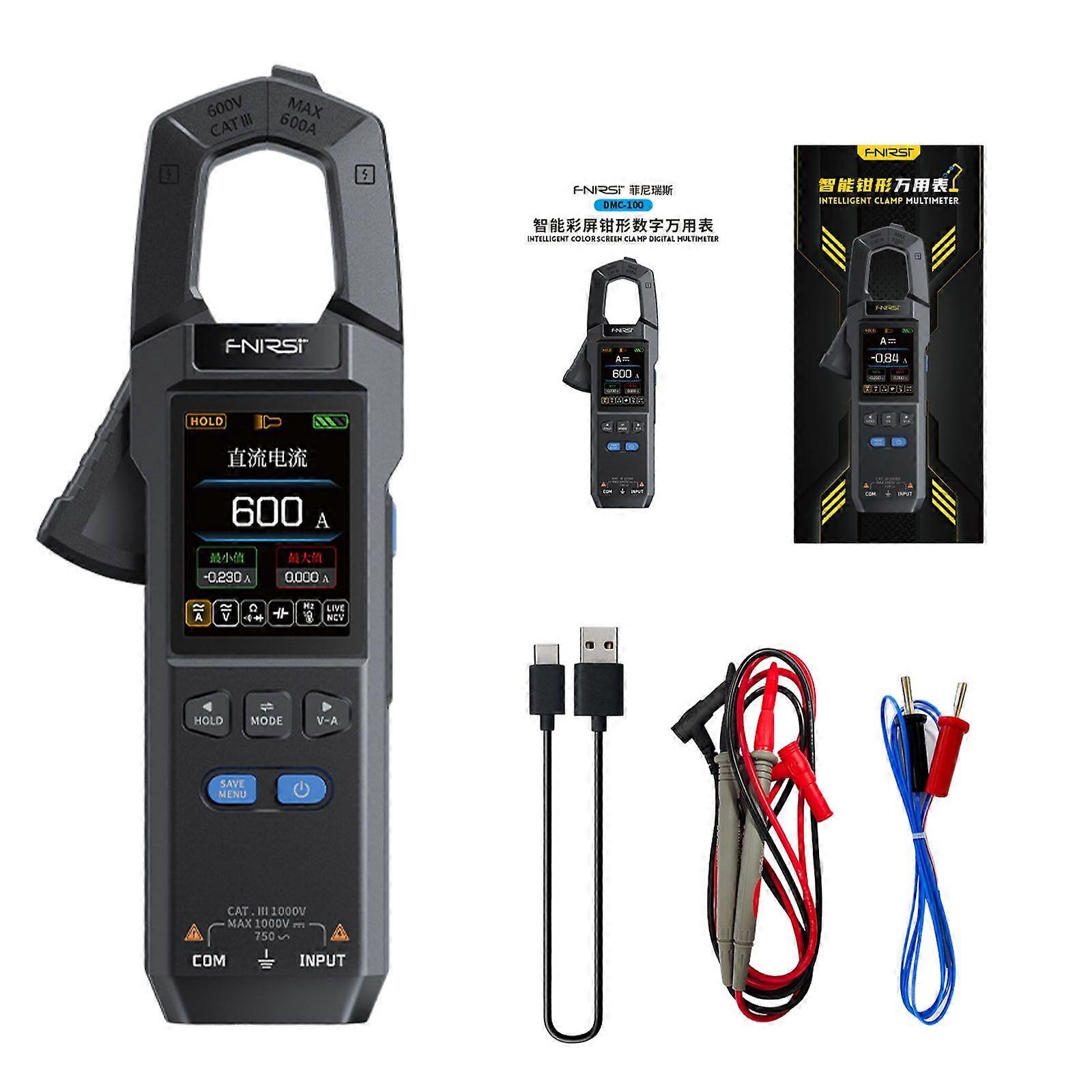 FNIRSI DMC-100 High Precision Clamp Meter AC DC Current Voltage Multimeter Tester
