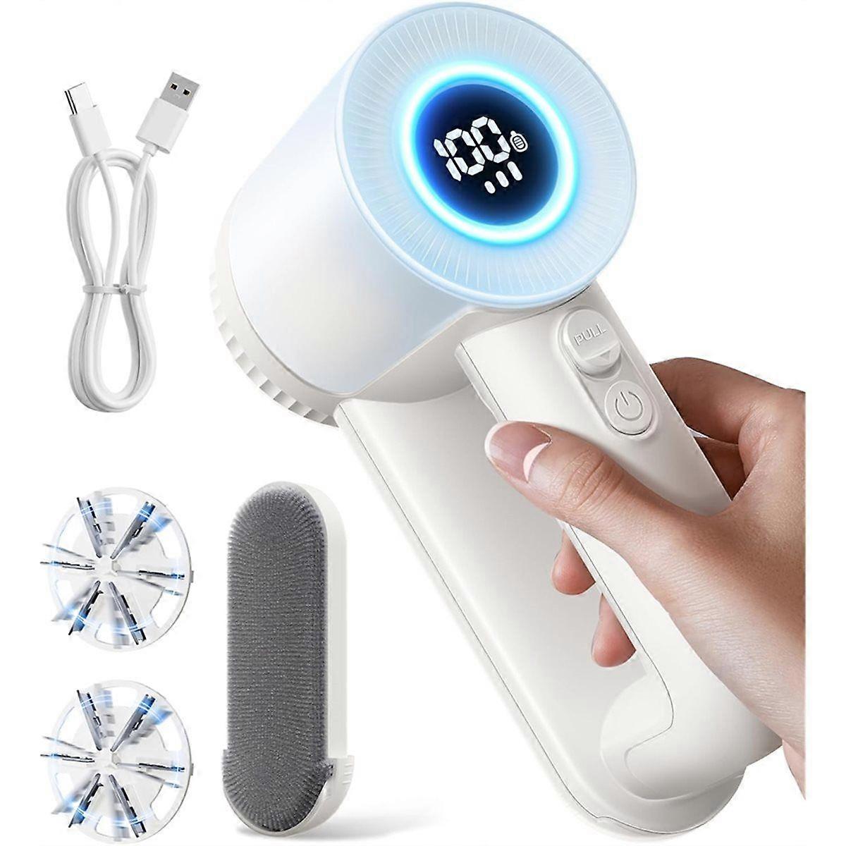 Rechargeable Fabric Shaver,Lint Remover for Clothes,3-Speeds Lint Shaver with LED Display for Cloth