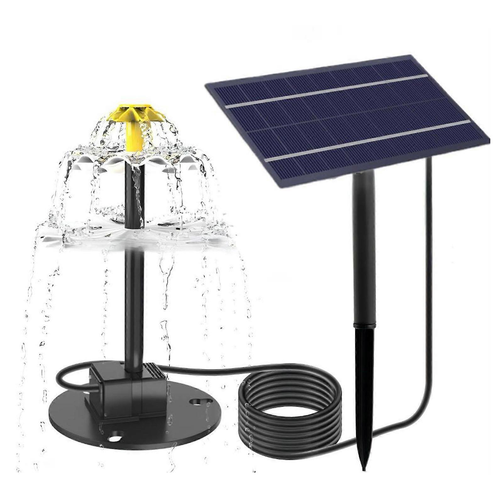 Solar Fountains Pumps For Bird Baths Easyly Installation Water Flows Solar Birdbaths Pumps with Sprayers Multicolor