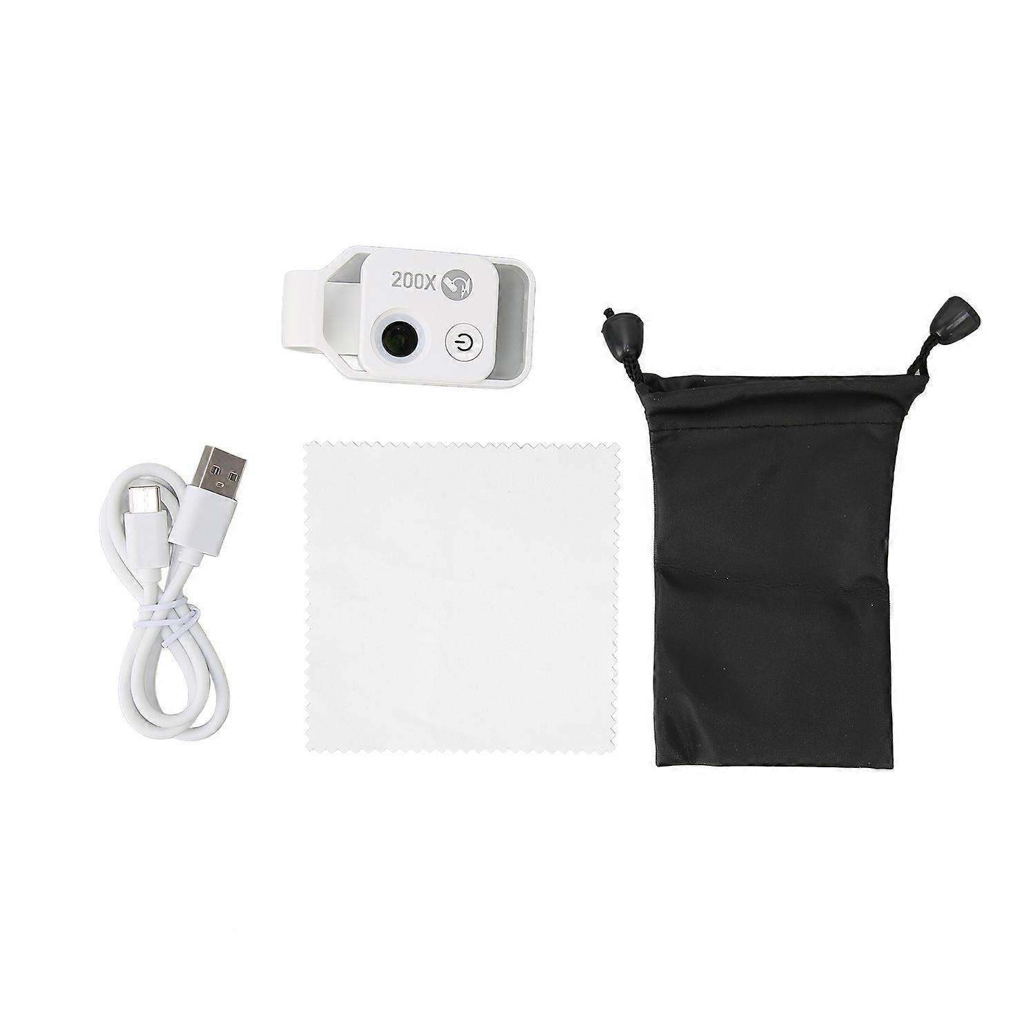 200X Phone Mini Pocket Microscope with CPL Lens Universal Phone Microscope Clip for IPhone for Andri