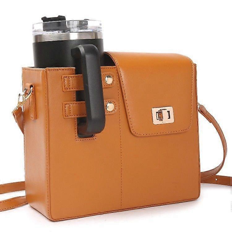 Stanley Cup Bag Water Cup Bag Stanley Cup Accessories Messenger Bag Stanley Cup Handbag Portable Bag - Brown