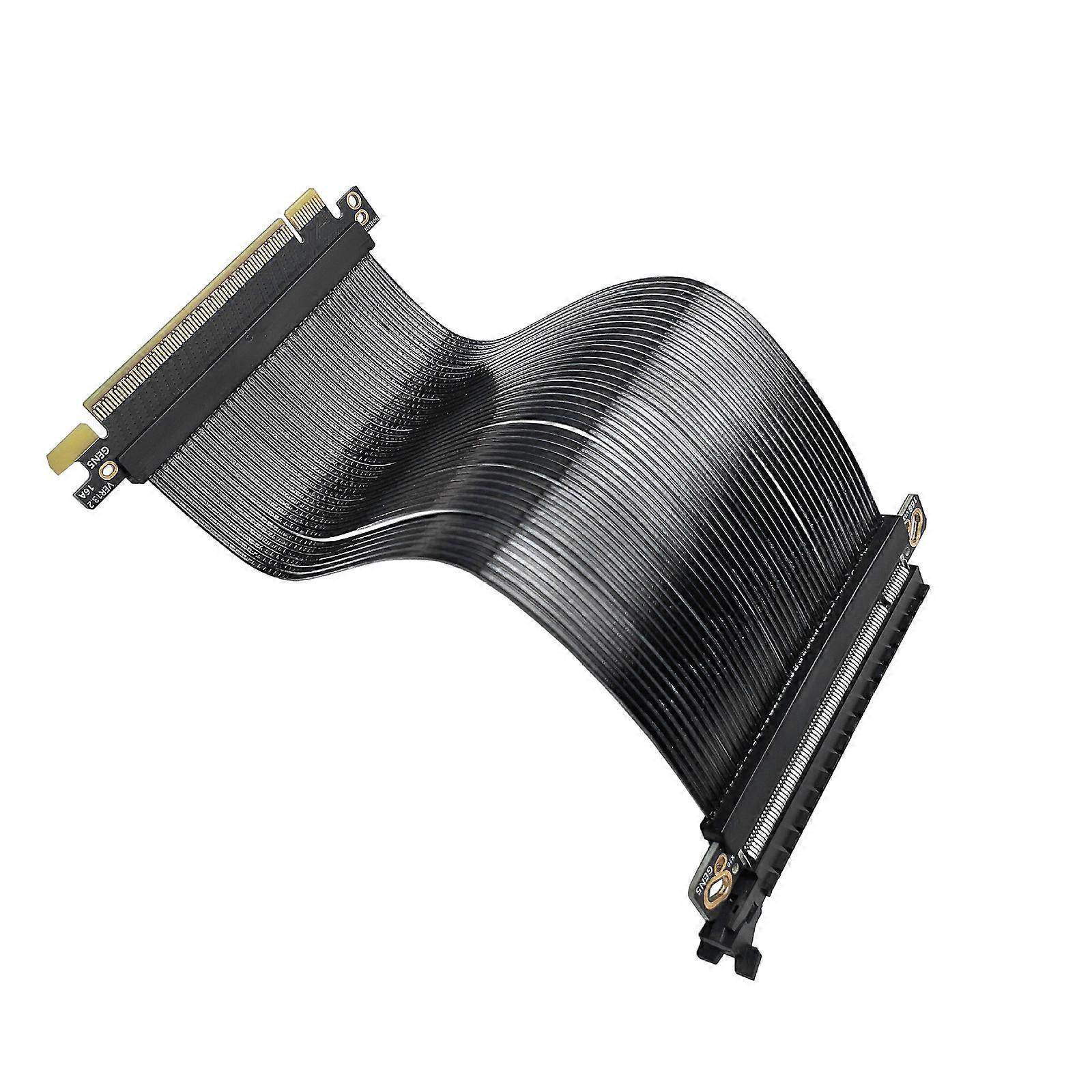 Highly Speed PCIE5.0 X16 Risers Cable 180 Degree Parallel Design for Optimals System Cooling 0.9mm Thickness Wire Multicolor