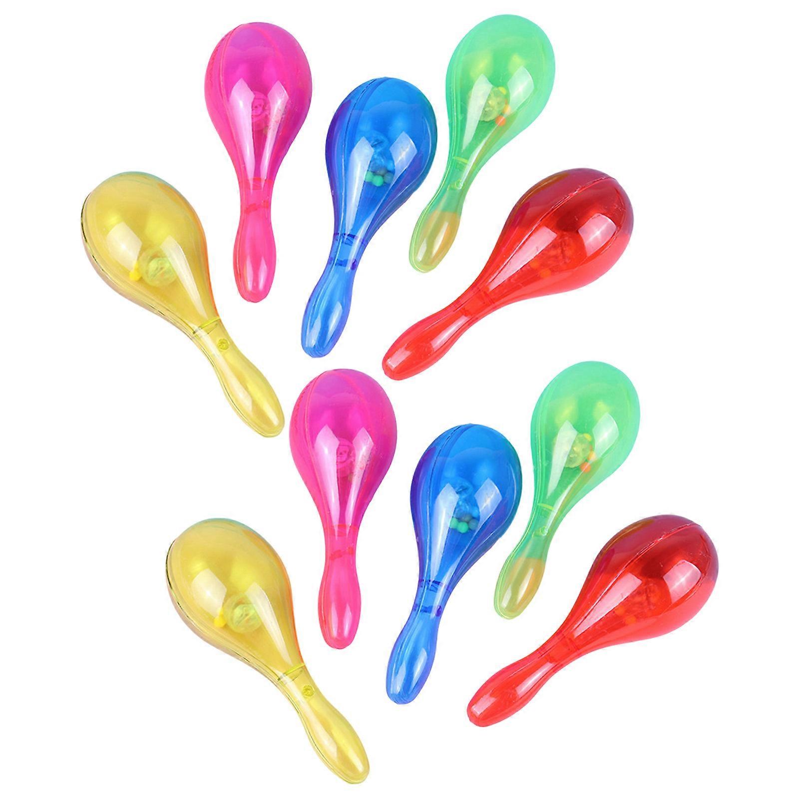 Vibrant LED Color Changing Plastic Maracas 6 Dynamic Light Patterns Perfect For DJ Event Gatherings Multicolor