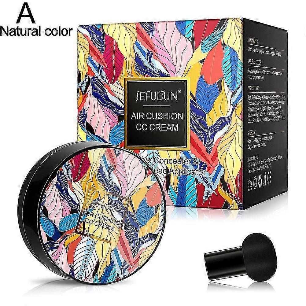 Cujmh Mushroom Head Air Cushion Foundation Natural No.2 with Buildable Coverage and Moisturizing Formula