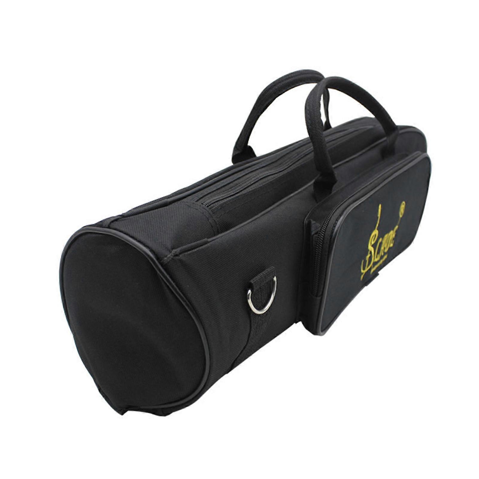Trumpet Case Soft Trumpet Gig Bag Double Zippers Storage Case Trumpet Carrying Bag with Adjustable Single Shoulder Strap Multicolor