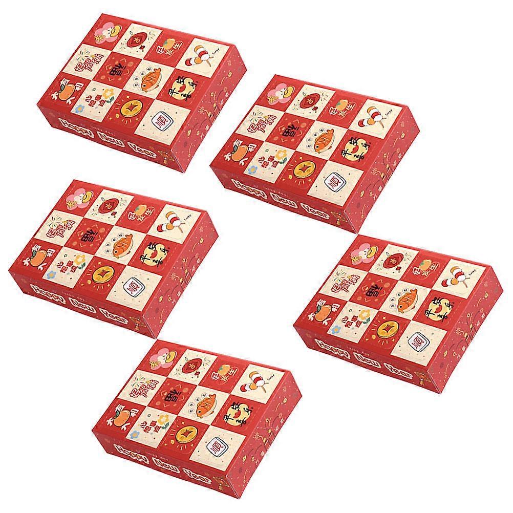 5Pcs Raffle DIY Box Paper Lottery Box Raffle Accessory New Year Party Lottery Box Empty Raffle Case Box