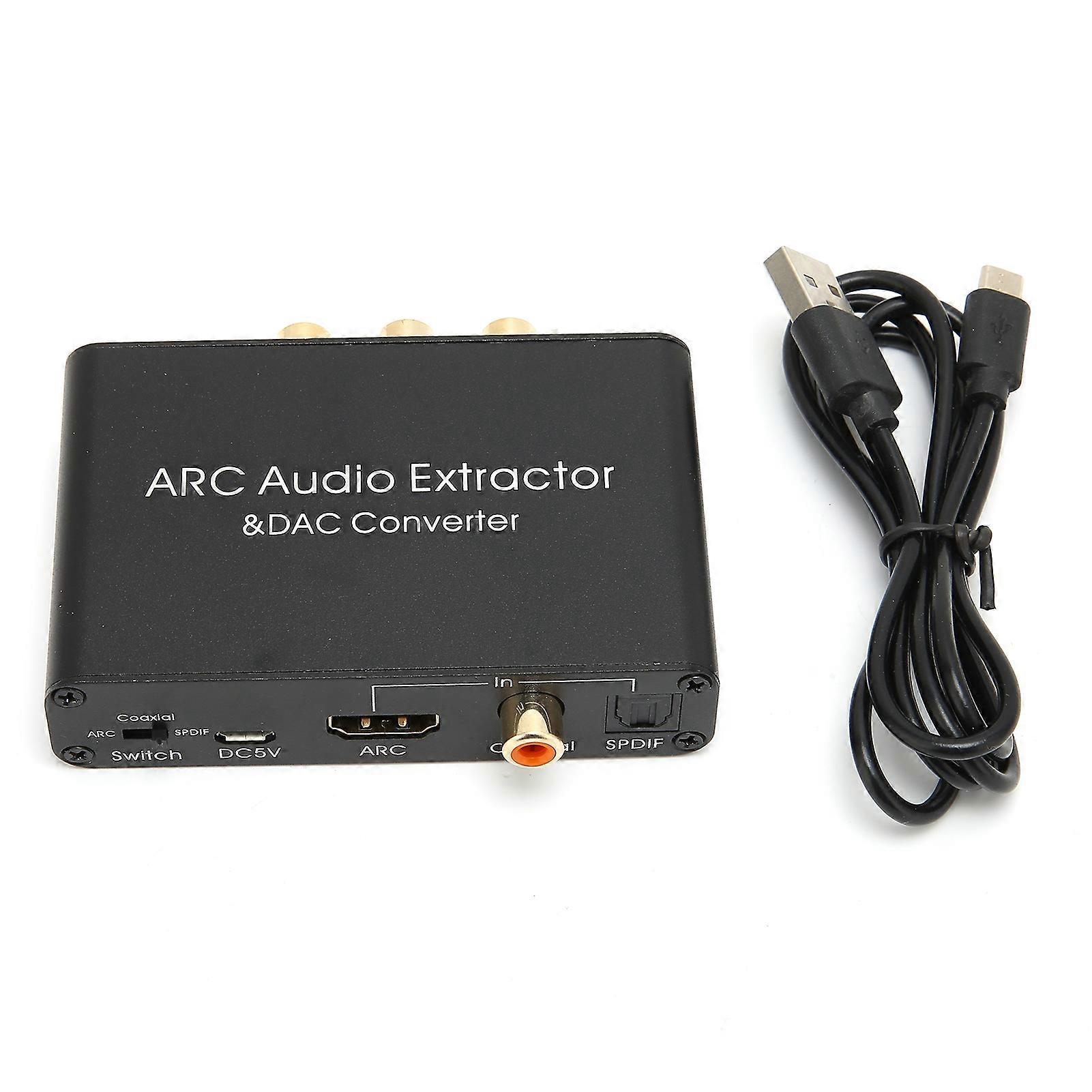 HD Multimedia Interface ARC Extractor Digital to Analog Audio DAC Converter for HDTV DVD
