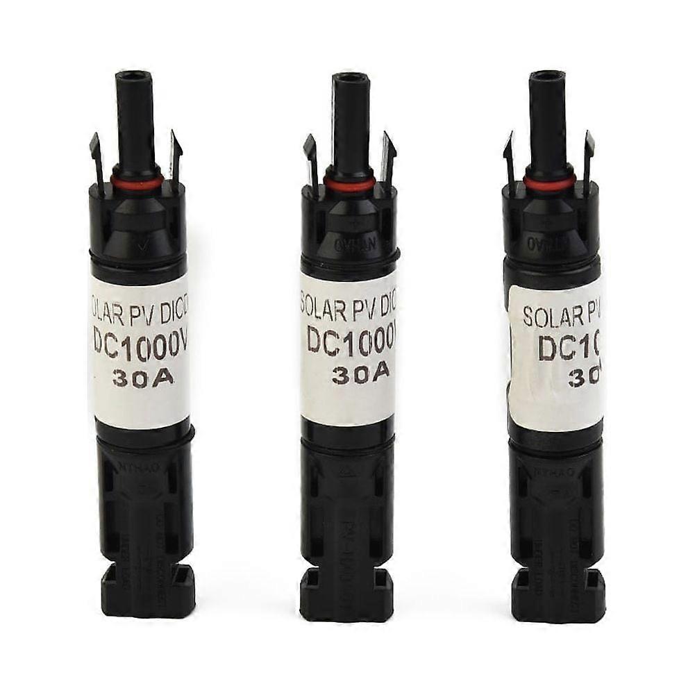 Mosiee 3PCS Solar Panel Cable Blocking Diode Waterproof Connector Compatible
