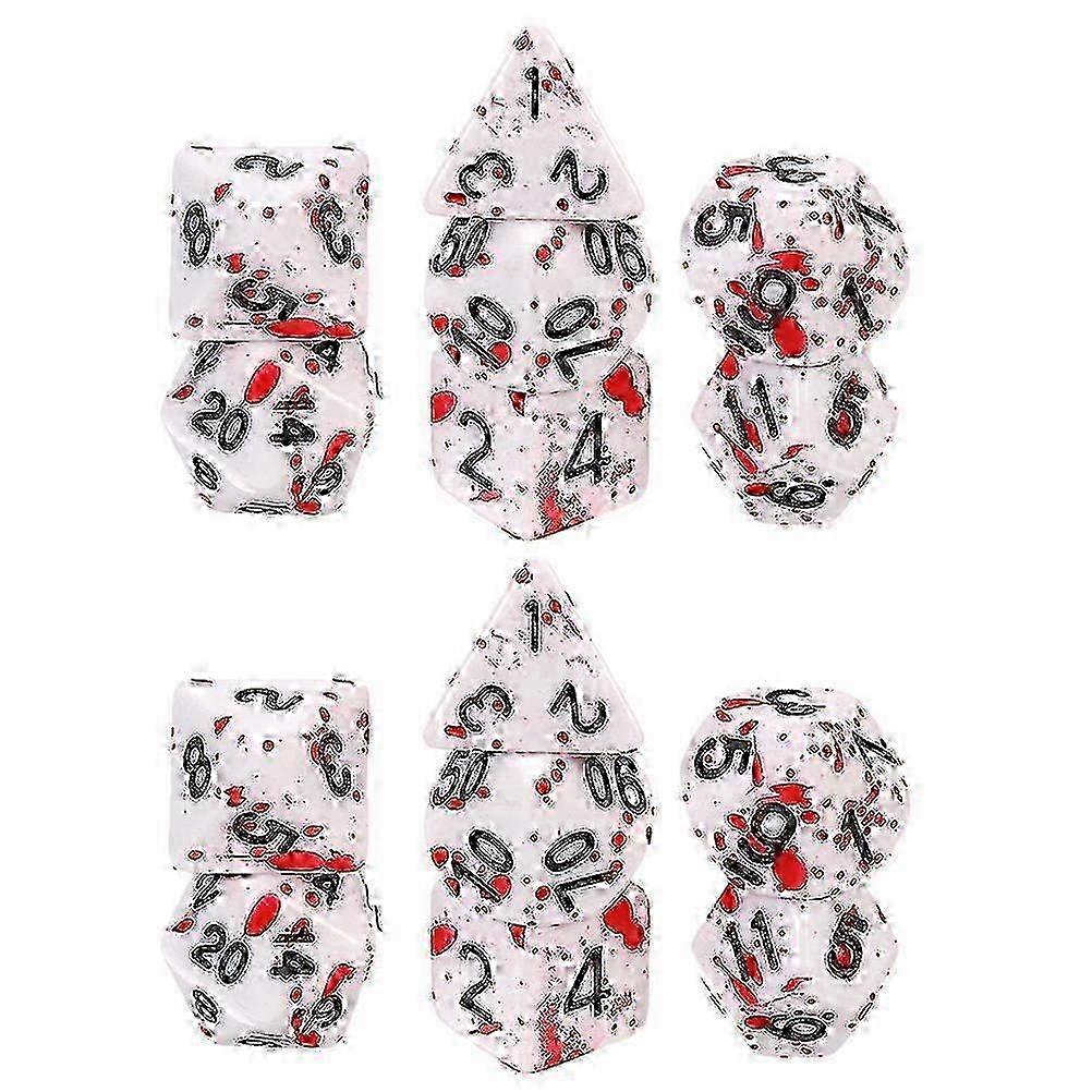e 14pcs Halloween Acrylic Dice Props Table Dices Party Dices Party Accessory