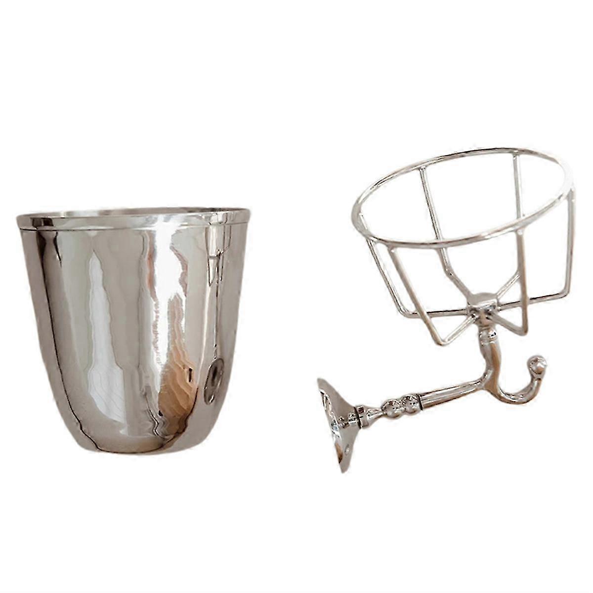 Wall mounted planter for balcony, decorative storage vase with artificial greens