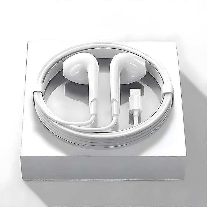 USB C Wired Headphones, 9D Stereo Sound, Built-in Microphone and Wired Control, In-ear Earphones for iPhone & Android Smartphones, Comfortab