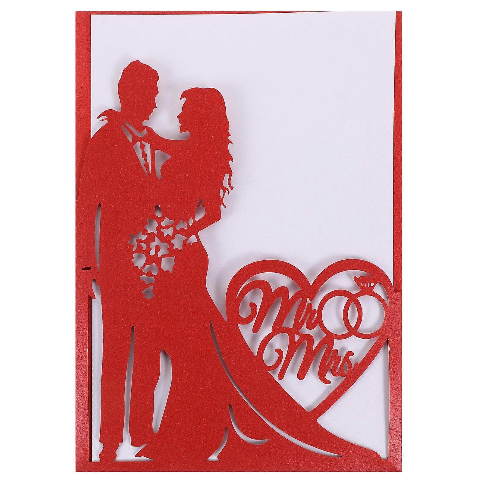 Romantic Wedding Invitation Cards for Wedding Paper Material 10Pcs Pack