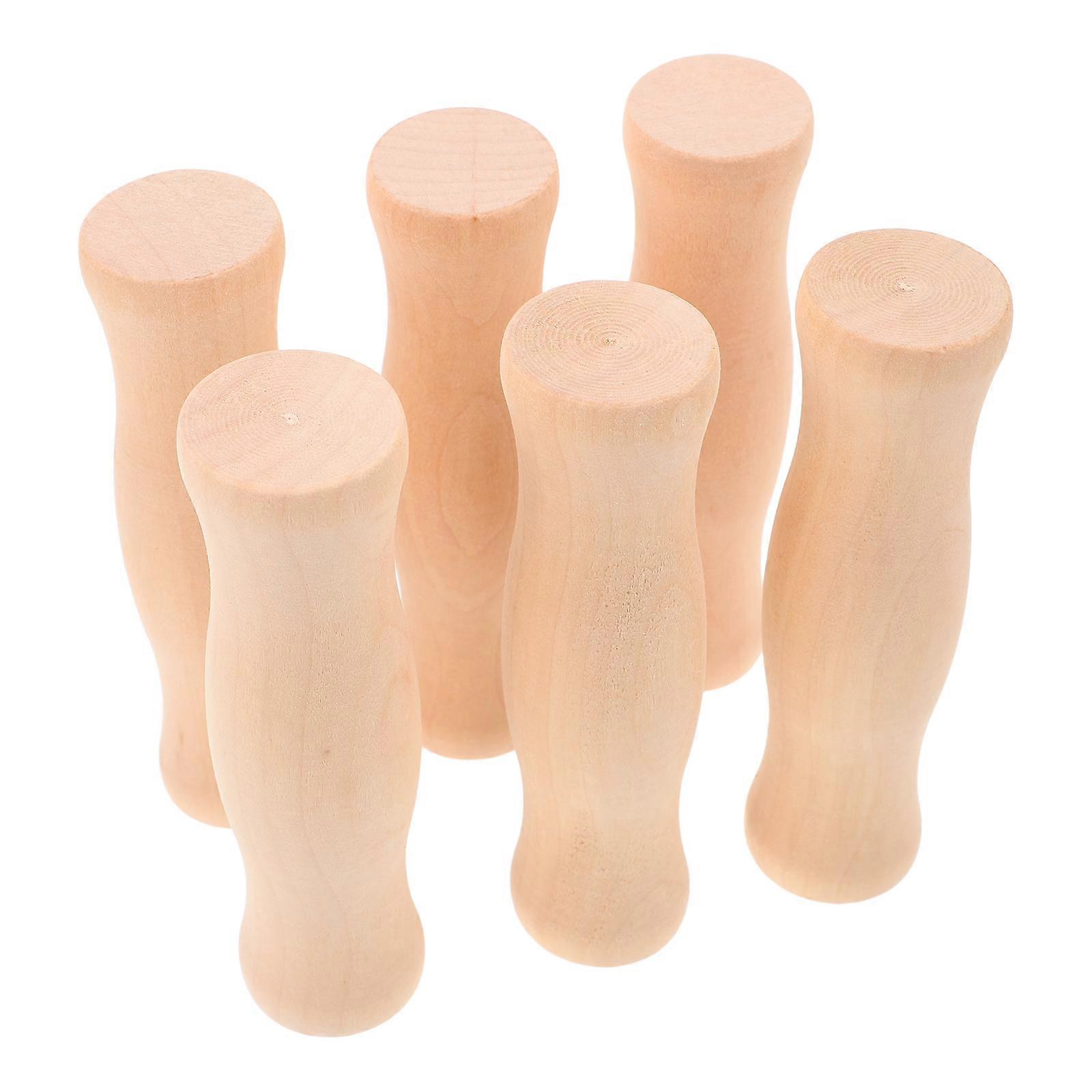 Wooden Bucket Handle Replacement for Repairing Use 6Pcs Ergonomic Non-Slip Grip