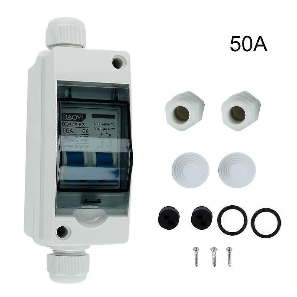 Solar photovoltaic cell combiner box DC circuit breaker switch with junction box