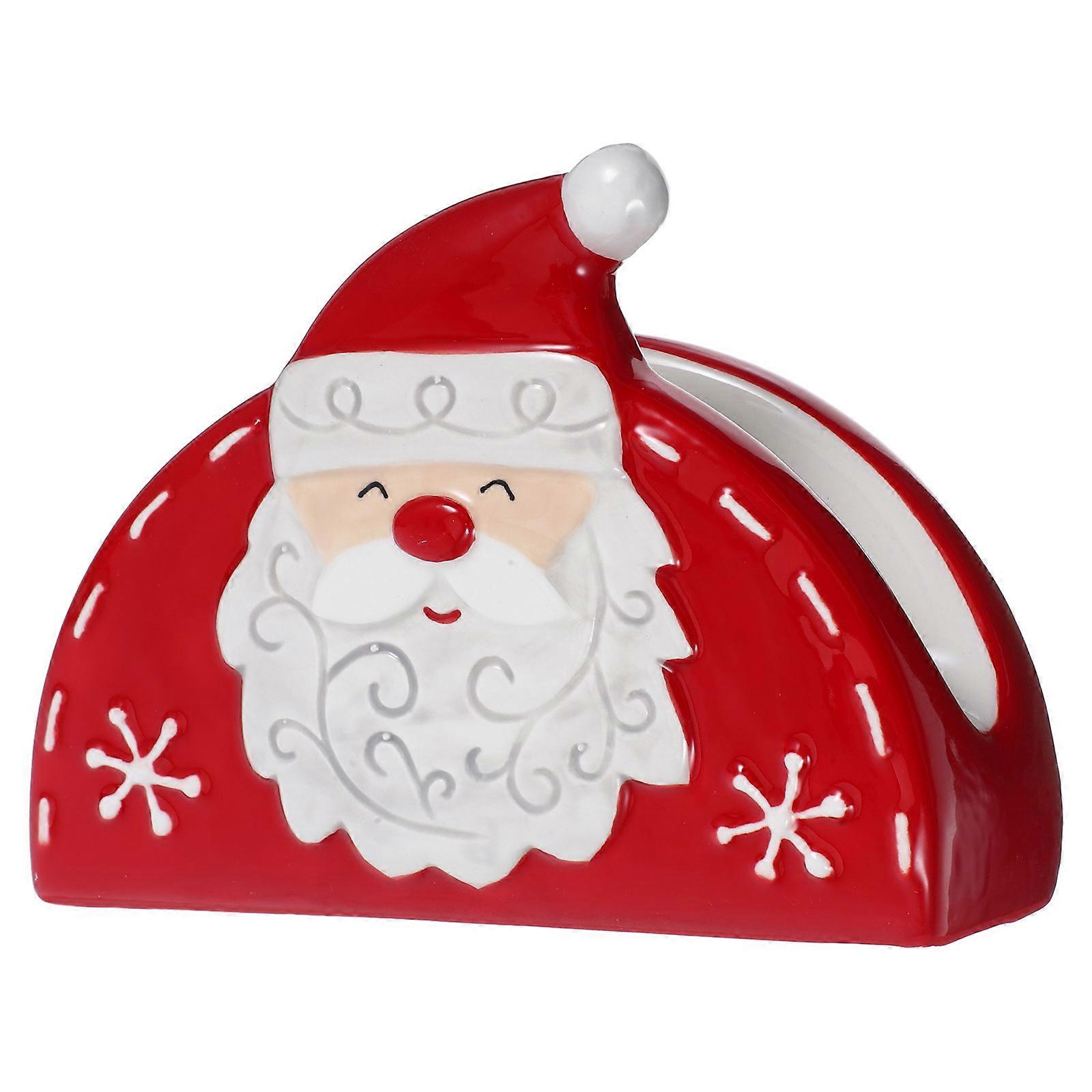 Multi Color Ceramic Napkin Holder Stand for Storage Use on Table