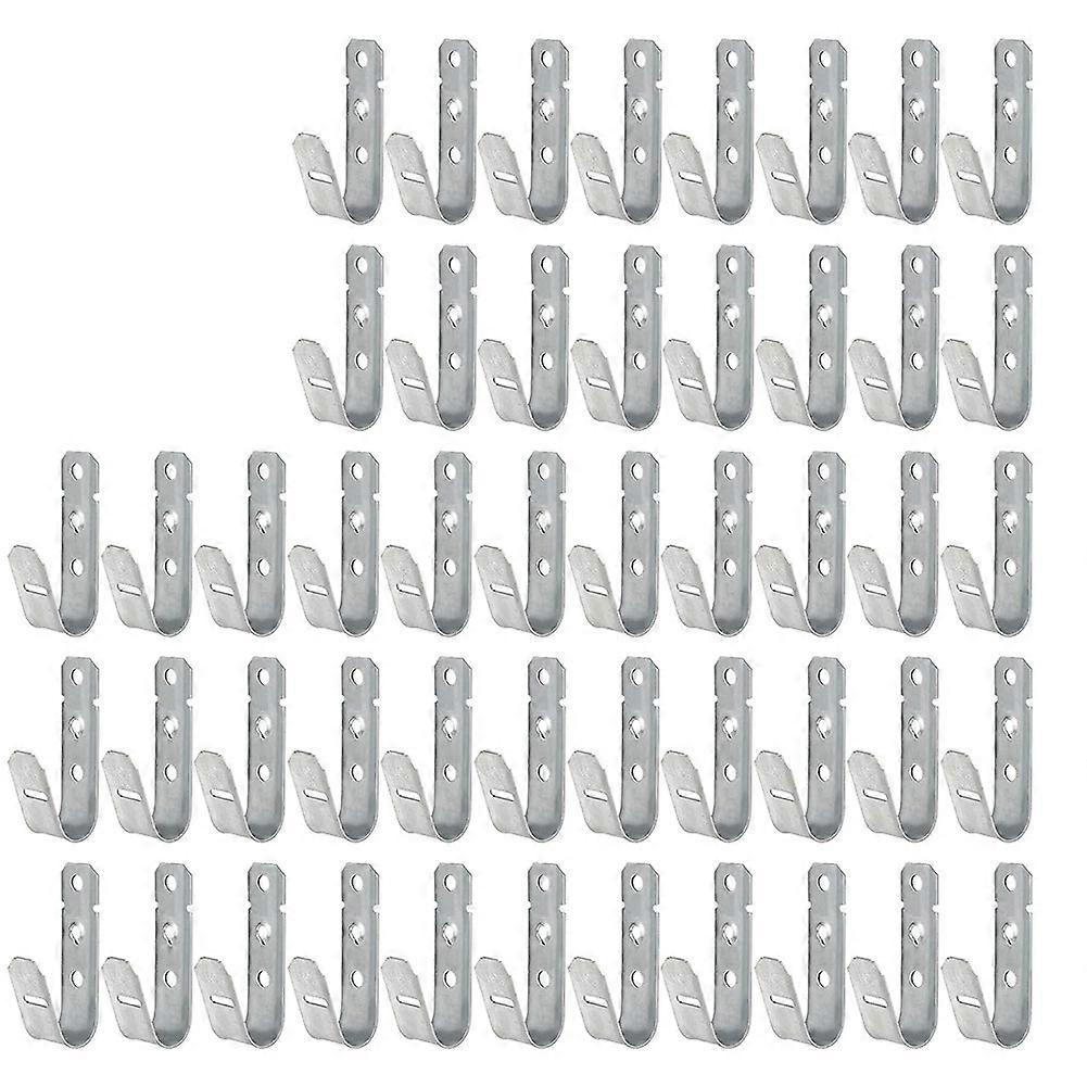 50 Pcs Cable Support J-Hook, 3/4 Inch Cable Hooks for Hanging, Wall Mount Galvanized J Hooks