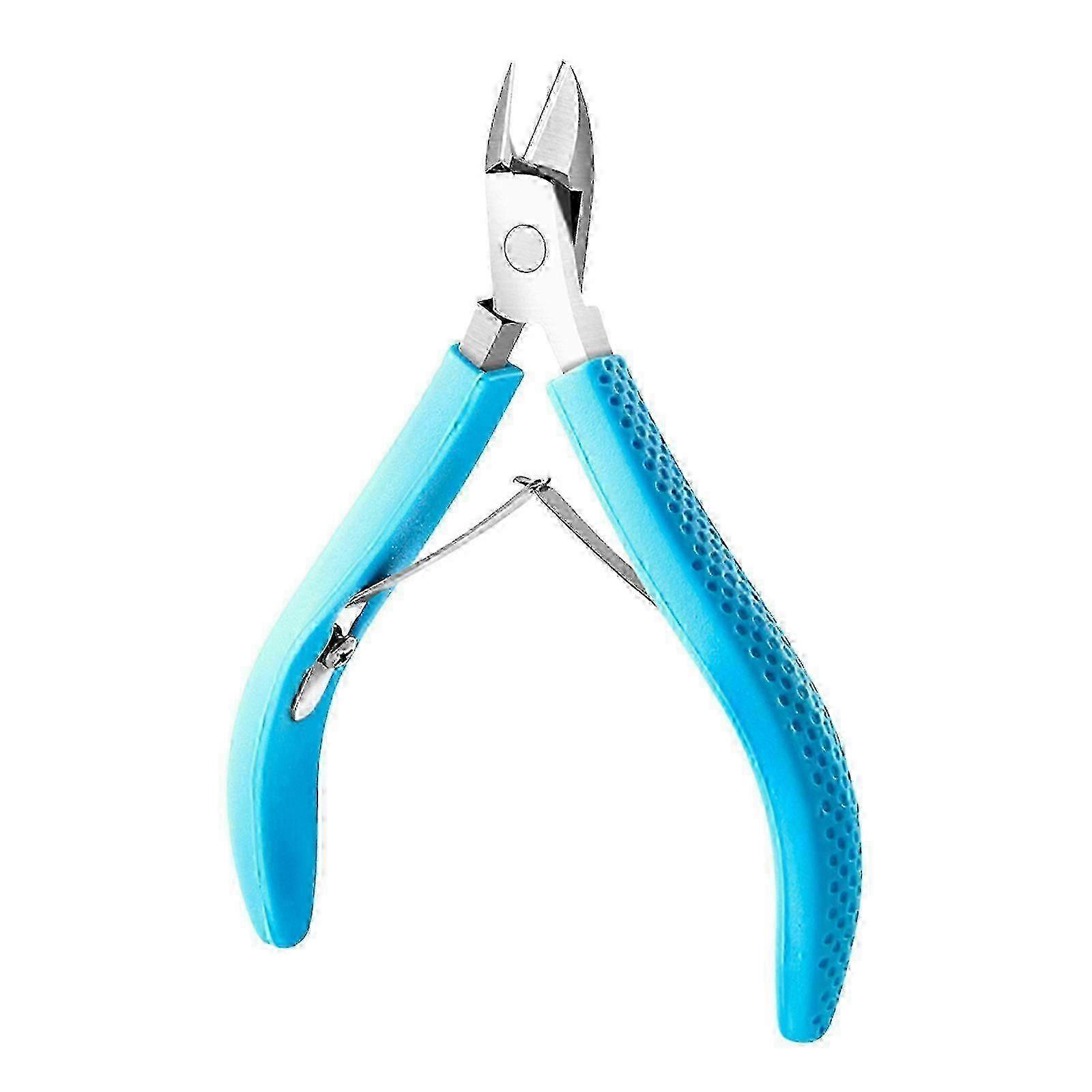 Practical Stainless Steel Cuticle Scissors With Rubber Handle Full Jaw Nail Clippers For Home And Salon Use rose red w