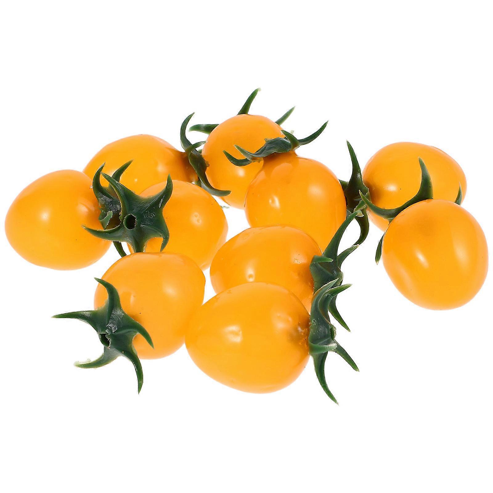 Faux Fruit Mini Artificial Tomatoes for Decor 10Pcs Lifelike Cherry Tomatoes Model