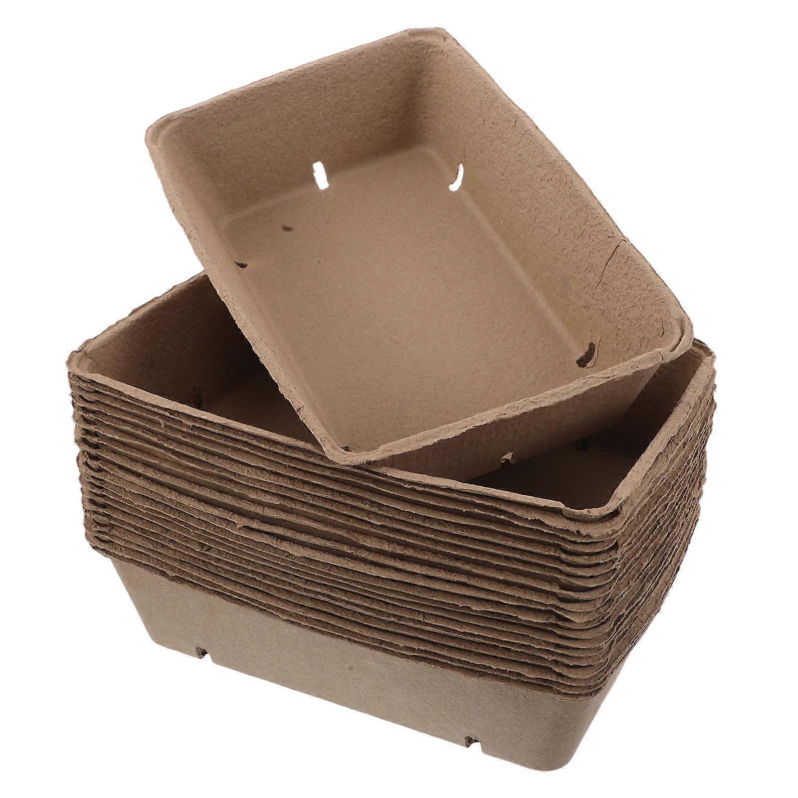 Berry Basket Pulp Fiber Containers for Fruit and Vegetable Use 20Pcs