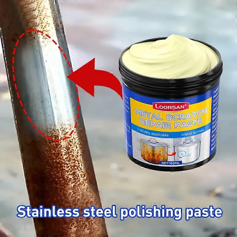 Metal Polishing Paste -Multi-Functional Chrome & Metal Restorer with High-Gloss Shine Enhancer,Effective Rust & Oxidation Remova