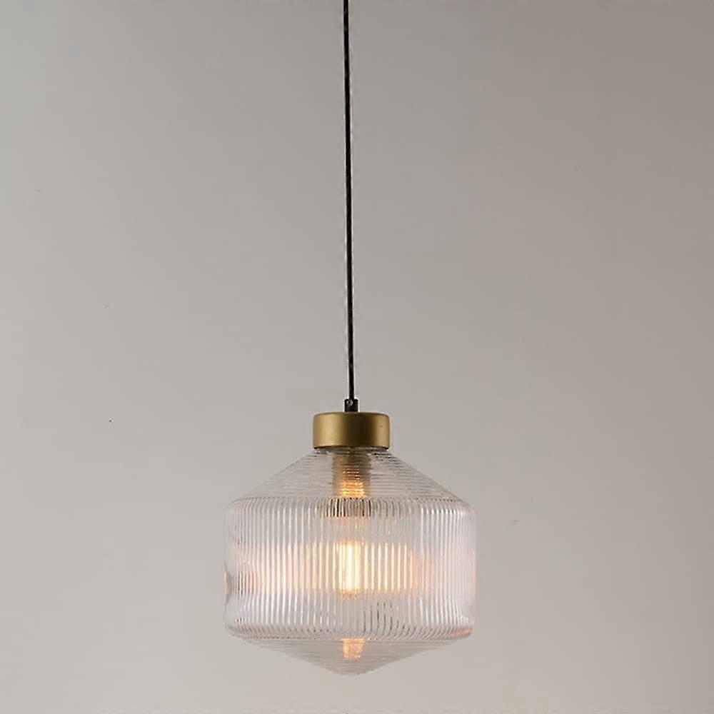 Glass Chandelier Vintage Industrial Single Head Pendant Light, Height Adjustable, E27 Base, Ceiling Light